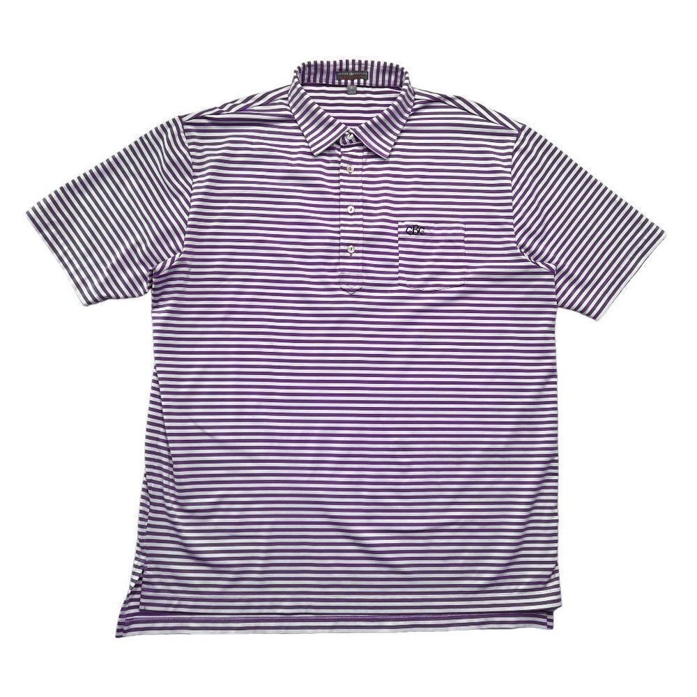 Peter Millar Summer Comfort Polo Men's Size XL Purple CMC Embroidered Golf Shirt